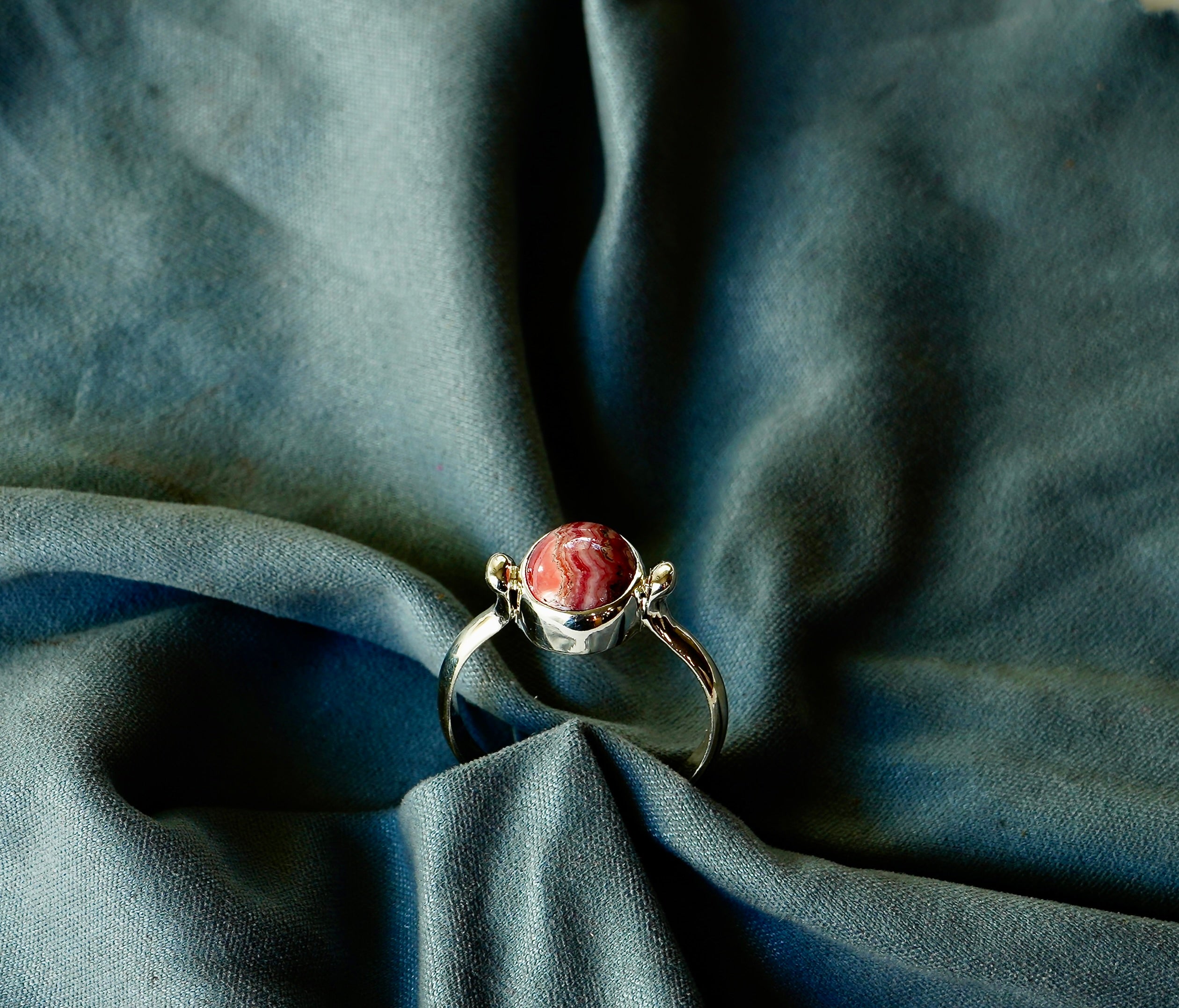 Rhodocrysite Silver ring