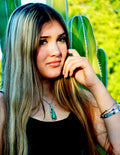 Silver Malachite Teardrop Pendant Necklace