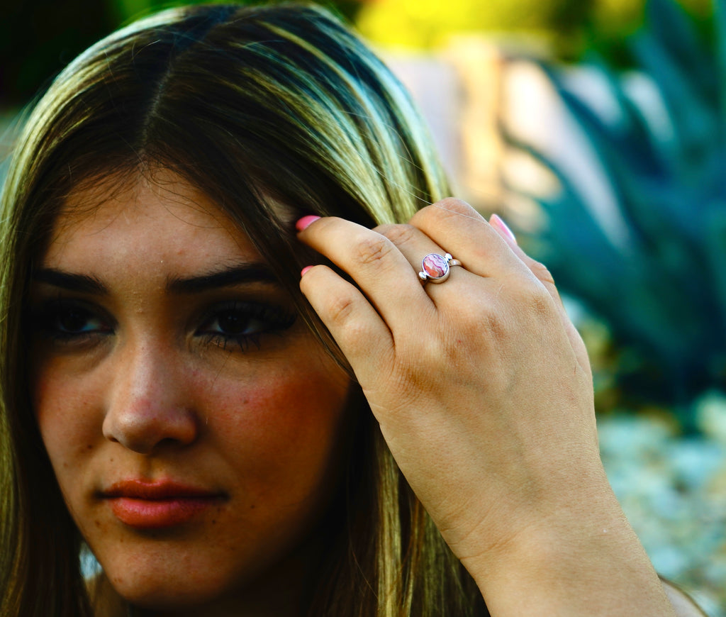 Rhodocrysite Silver ring