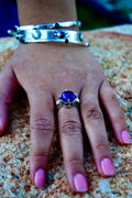 Silver Ring Exotic Vintage Amethyst ring