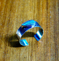Exotic Silver and large pear shape Turquoise cuff bracelet